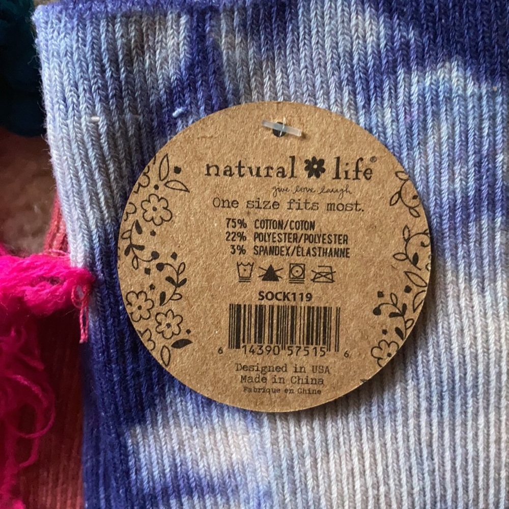 NEW tie dye tassel socks - 2 pairs - Picture 6 of 6